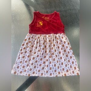 Charming Red and White Kids Dress